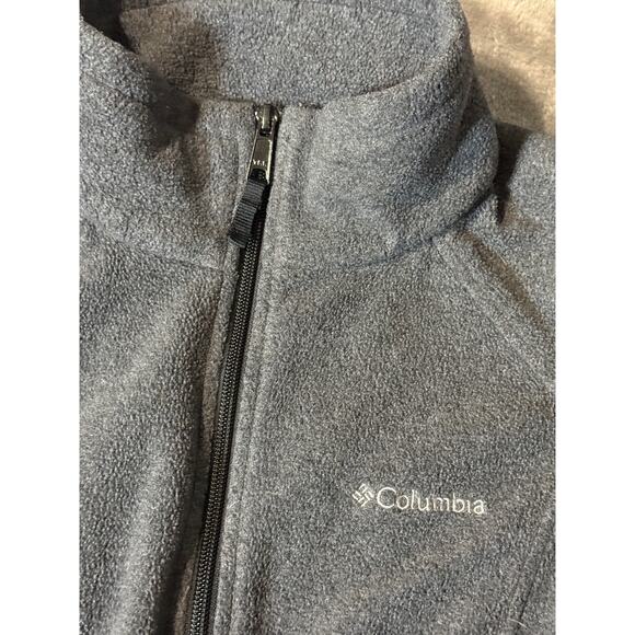 Columbia Benton Springs Fleece Jacket Women Gray Full Zip Outdoor Hiking Medium - Picture 2 of 9